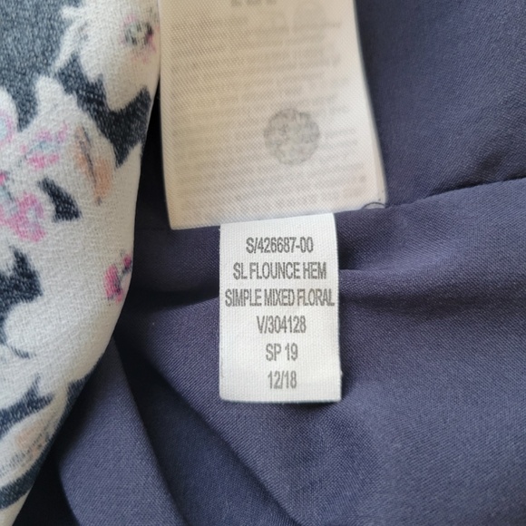 Banana Republic Women's Blue Pink White Floral Sleeveless A-line Mini Dress Sz 6 - Picture 10 of 10